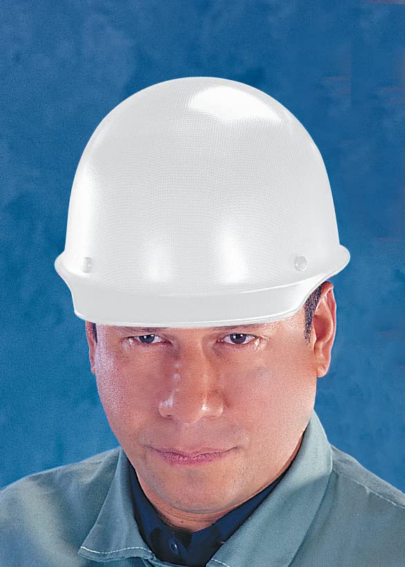 MSA 454619 Skullgard Cap Style Safety Hard Hat with Staz-on Pinlock Suspension | Non-slotted Cap, Made of Phenolic Resin, Radiant Heat Loads up to 350F - Standard Size in Yellow