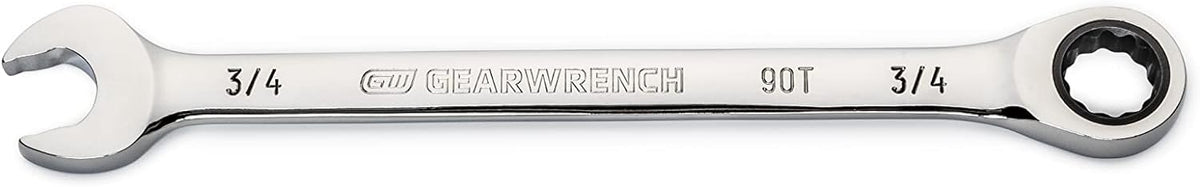 GEARWRENCH 86949 3/4 Inch 12 Point Ratcheting Combination Wrench with 4 Degree Swing Arch