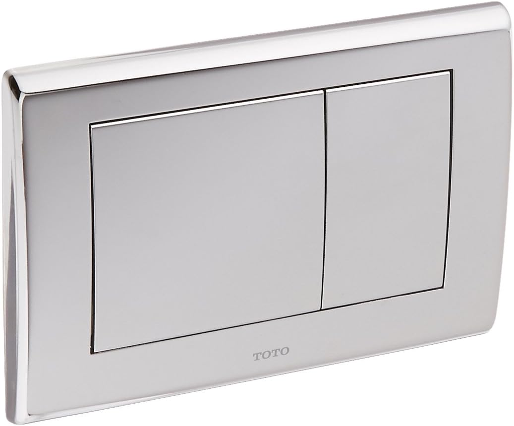 Toto YT820#CP Rectangular Convex Push Plate For Select Duofit In-Wall Tank System Polished Chrome