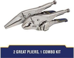 Irwin IRHT82588 Vise-Grip Locking Pliers 10-Inch & Linesman Pliers 6-Inch Combo