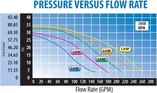 Waterway Plastics 3721621-1D 4 hp 230V 2-Speed Waterway Spa Pump Side Discharge 2x2 56 Frame Executive