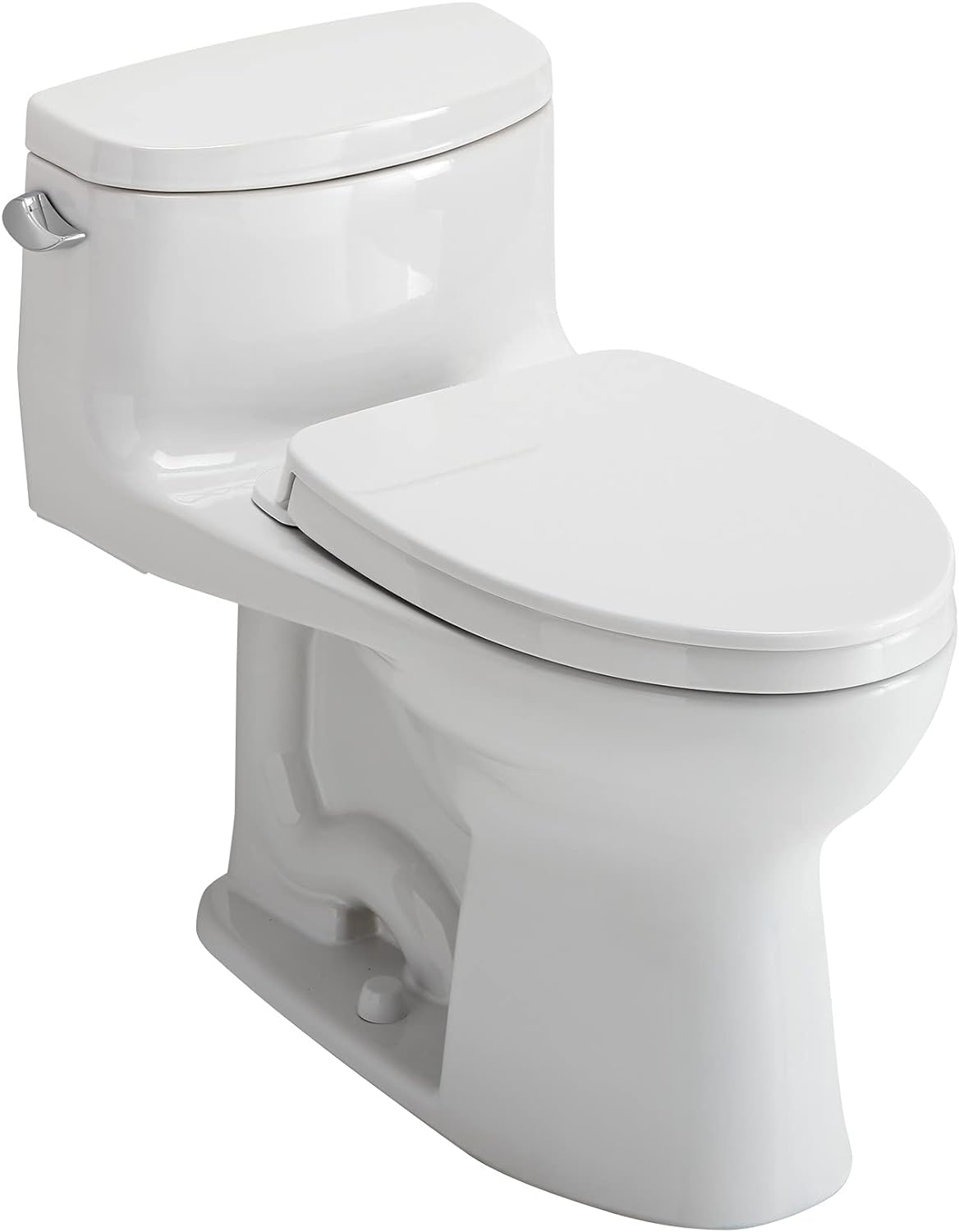 Toto MS634124CEFG01 Supreme II One-Piece Elongated 1.28 GPF Universal Height Toilet Cotton White