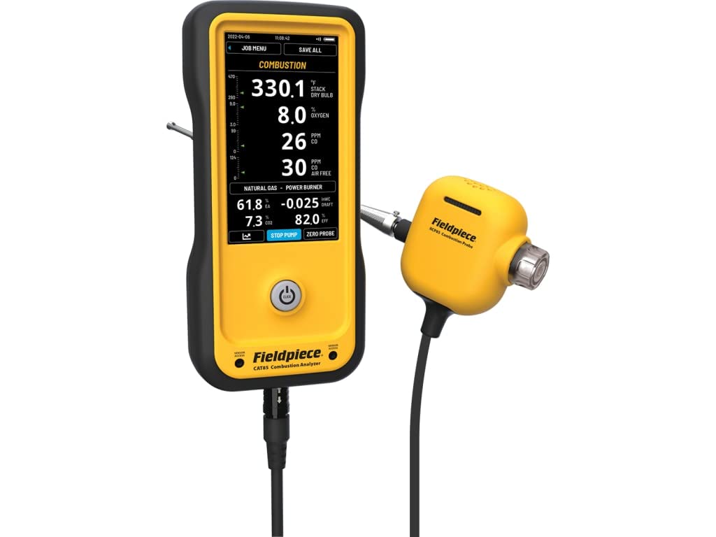 Fieldpiece CAT85 Combustion Analyzer HC - 1000 ft Wireless Range