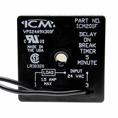 ICM Controls ICM201F Delay On Break Timer 5 Minutes Fixed with 6 Wire Terminals