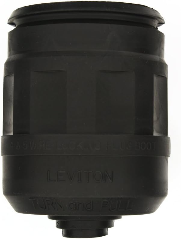 Leviton 6033 Boot for Straight / Locking Plug, 20 Amp and 30 Amp, 4, 5-Wire, Weather Resistant