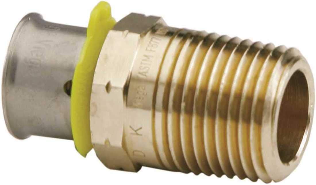 Viega 91520 PureFlow PEX Adapter, 1/2 inch x 1/2 inch, Press x FPT, Zero Lead Bronze