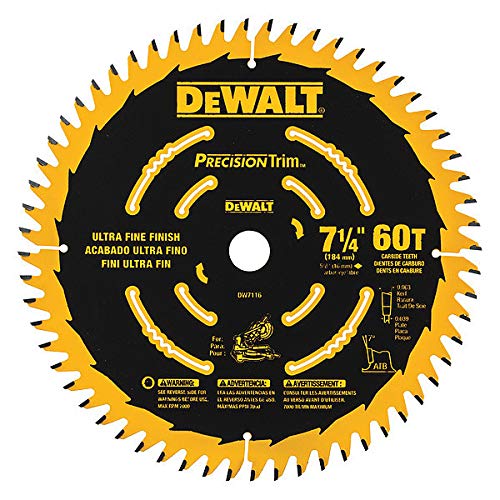 DEWALT DW7116PT 7-1/4 Precision Trim Miter Saw Blade