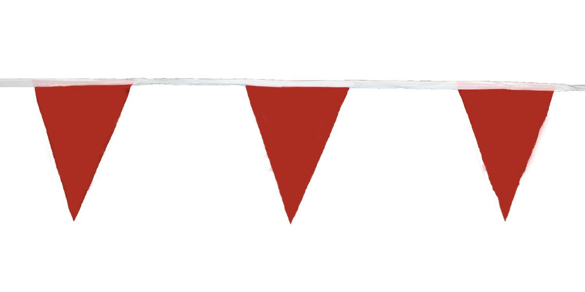 Presco PFO1218105R 12 x 18 x 105' Red OSHA Pennant Flag Roll