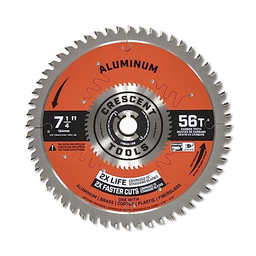 Crescent CSBAK-756 Circular Saw Blade 7-1/4 inches 56 Tooth Thick Aluminum