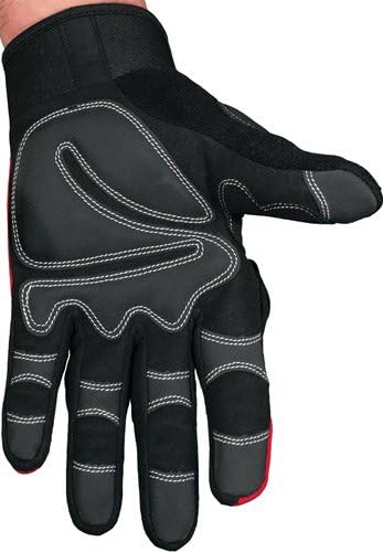 MCR Safety 924L Memphis Synthetic Palm Multi-Task Gloves with Synthetic Palm and Foam Padding Black Large 1-Pair