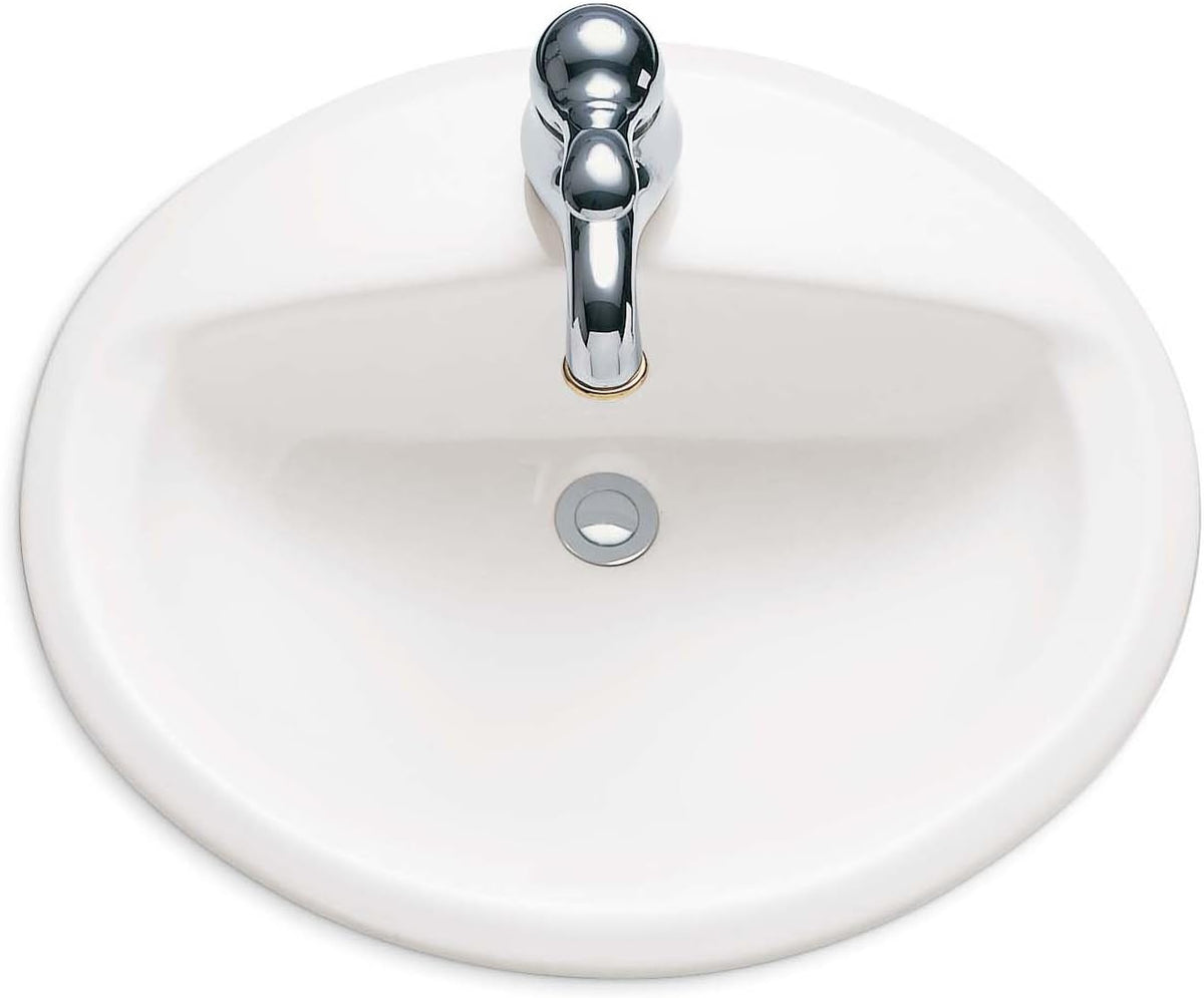 American Standard 0475.047.020 Aqualyn 20-3/8 x 17-3/8 Oval Drop-In Bathroom Sink Replacement MPN