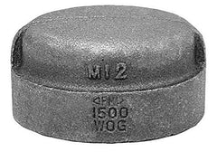 Anvil 0318900644 1-1/4 in. Female Black Malleable Iron Cap Class 150