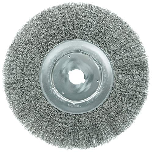 Weiler 1259 10 Narrow Face Crimped Wire Wheel Steel Fill 14 in 1-1/4 Arbor Hole Pack of 2