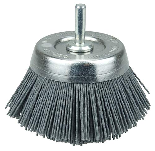 Weiler 14403 2-3/4 Nylox Cup Brush .035/180 grit Crimped Nylon Fill 1/4 stem