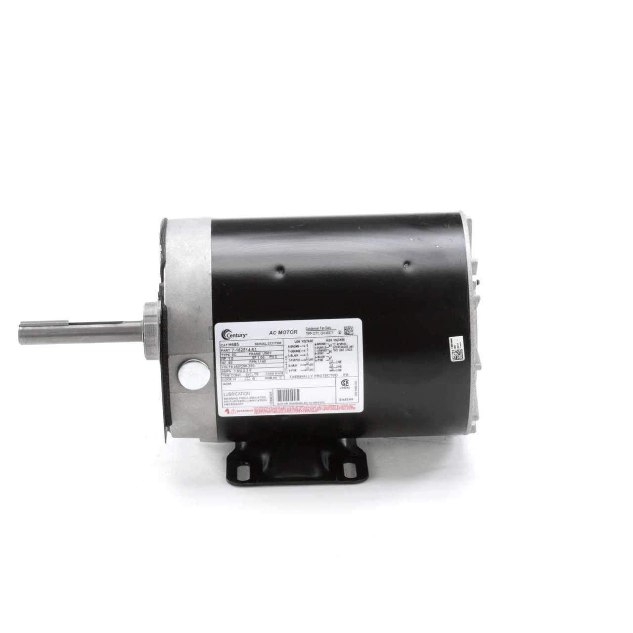 Century H685 Condenser Fan Motor 1 HP 1140 RPM 3-Phase