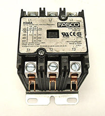 Fasco H340A 3 Pole 40 Amp 24 Coil Voltage Contactor