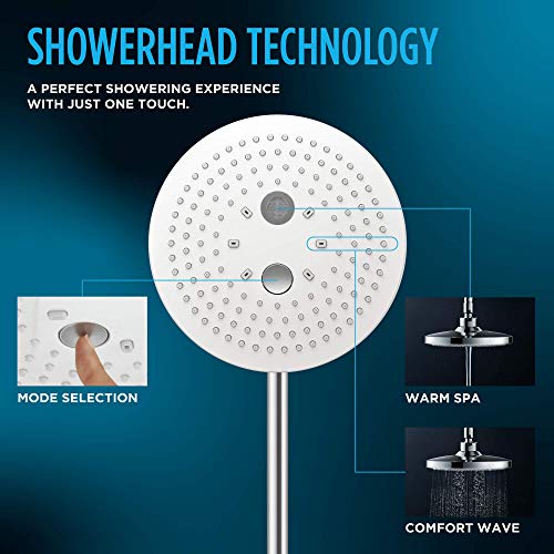 Toto TBW01004U4#CP G Series 1.75 GPM Two Spray Function 8.5 Inch Round Showerhead with Comfort Wave and Warm Spa, Polished Chrome