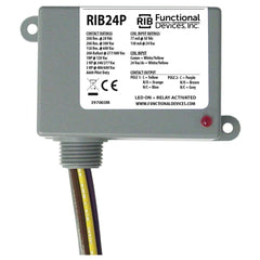 Functional Devices RIB24P Enclosed Relay 20A DPDT 24V AC/DC Coil