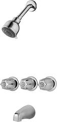 Pfister LG01-3120 Showerhead Replacement Parts 3 Tub & Shower Faucet with Metal Knob Handles, Polished Chrome