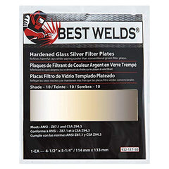 BEST WELDS 901-932-117-10 Glass Silver Mirror Filter Plate Silver/10 132 Pack