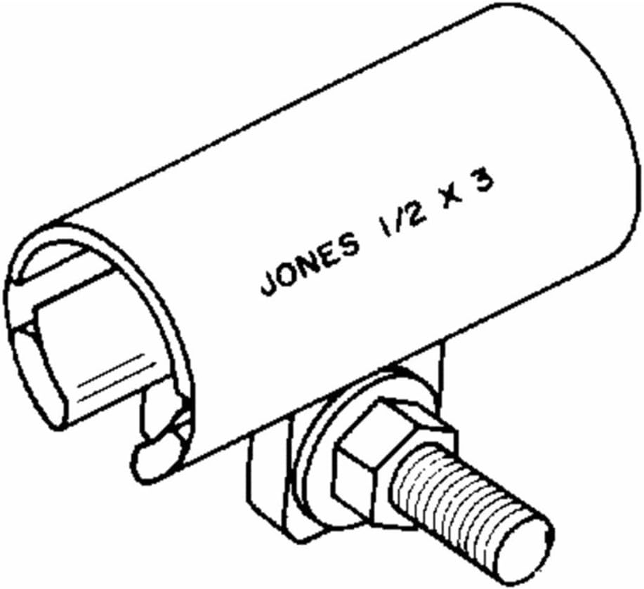 Jones Stephens R30100 Stainless Steel Repair Clamp 1 x 1-1/4 in