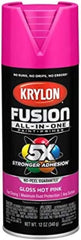 Krylon K02708007 Fusion All-in-One Paints + Primers 12 oz Aerosol Can Gloss Hot Pink