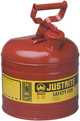 Justrite 7120200 Type I Steel Safety Can 2 Gallon