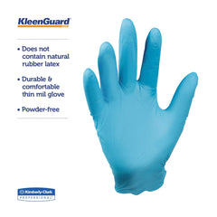 KleenGuard 57373 G10 Blue Nitrile Gloves Powder-Free Large 100/Box