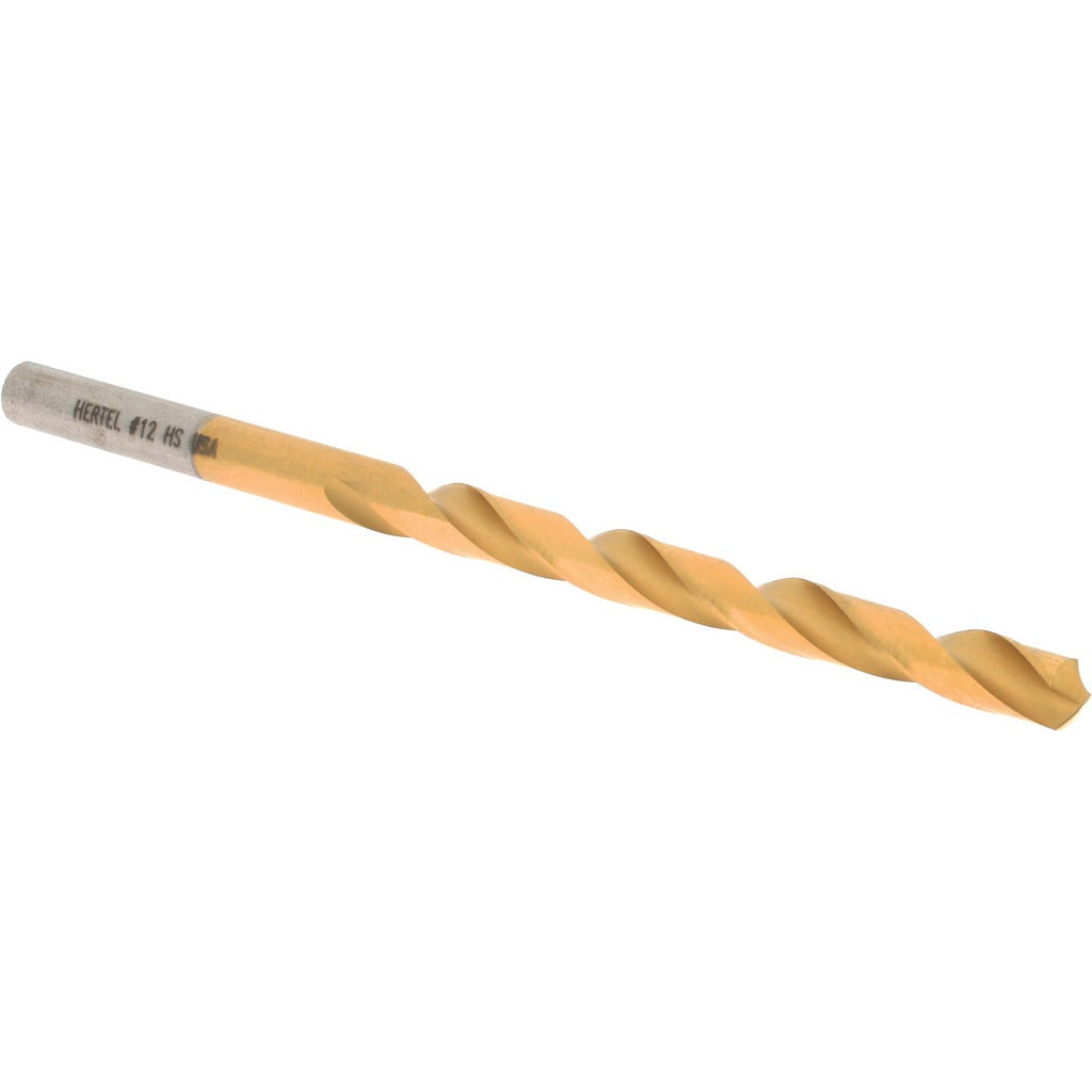 HERTEL Hertel 85707347 Jobber Drill Bit Wire 12 0.189 Hss Tin