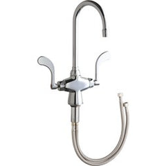 Chicago Faucet 50-317ABCP Utility Faucet 2 Wristblade Swing Gooseneck Chrome