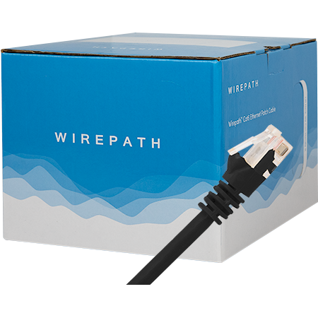 WIREPATH Wirepath WP-C6PC-BOX25-3-BLK Cat6 Ethernet Patch Cable 3 ft 25 Pack