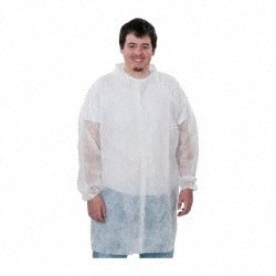 PRO-SAFE Pro-safe KM-LC0-WE-NW-MED-WHITE Lab Coat Medium
