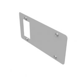 Milbank K5920-10GR Rectangular Receptacle Cover Plate, 1 NEMA 5-20, 2 Blank