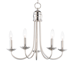 Maxim Lighting 10345SN Logan 5 Light Chandelier 120 Volt Satin Nickel