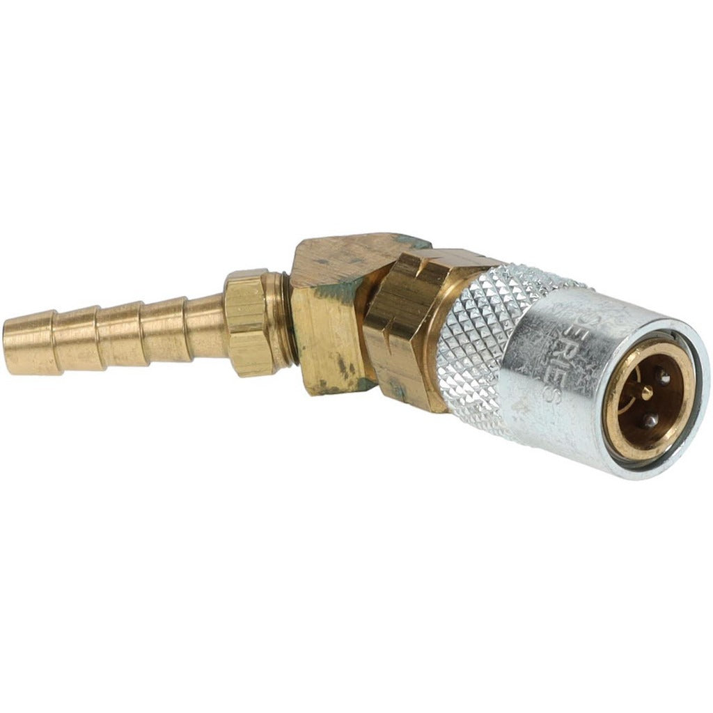 PARKER Parker PC224AV 45 Deg Hose Barb Coupler 200 Psi 1/4 in