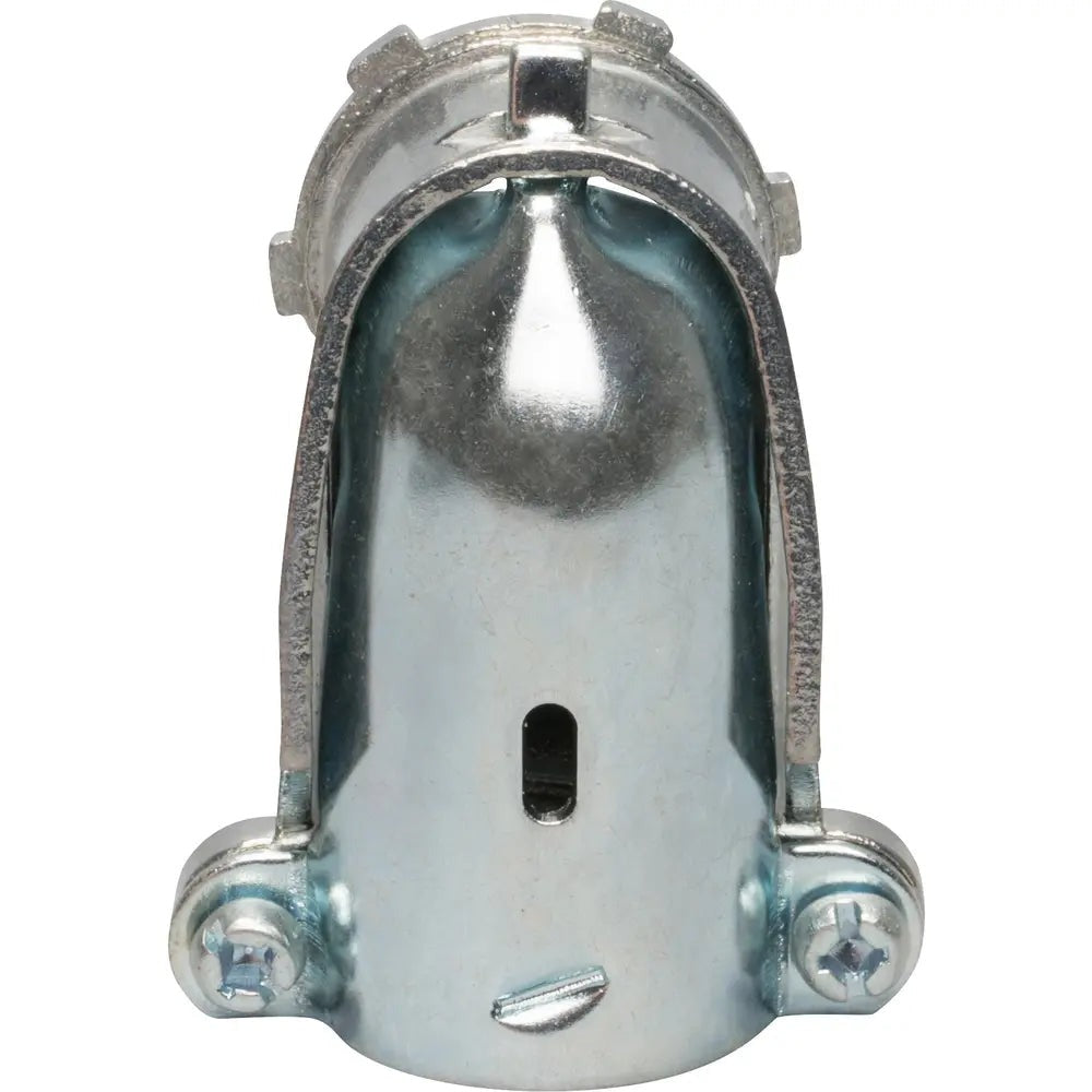 TOPAZ Topaz 100 3/8 BX-Flex Connector, 90 Degree, Squeeze Type, Zinc
