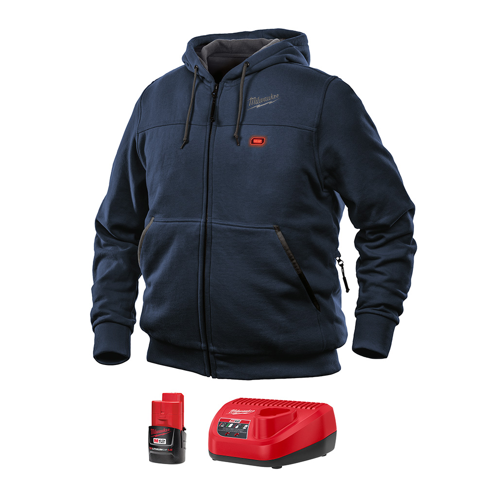 Milwaukee 302BL-21L Heated Hoodie Kit L 12 Volt (Navy Blue) Replacement MPN 302BL-21L