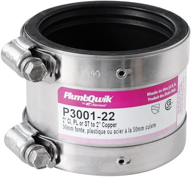 FERNCO Fernco P3001-22 Proflex Shielded Pipe Coupling (2 Inch / 1 Pack)