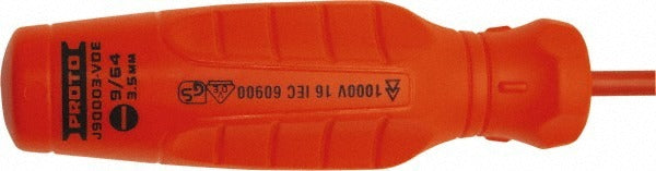 PROTO Proto J90003-VDE Slotted Screwdriver 9/64 in Vde Insulated