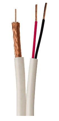 Generic / Unbranded w-90s-w-s1000 RG59 Siamese Plenum Cable 18/2 1000 Ft White