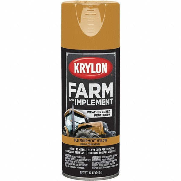 KRYLON Krylon K01953008 Equipment Spray Paint Yellow Gloss 12 Oz