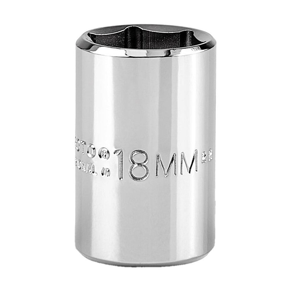 PROTO Proto J5418MH 18mm 1/2 Drive 6-point Chrome Hand Socket