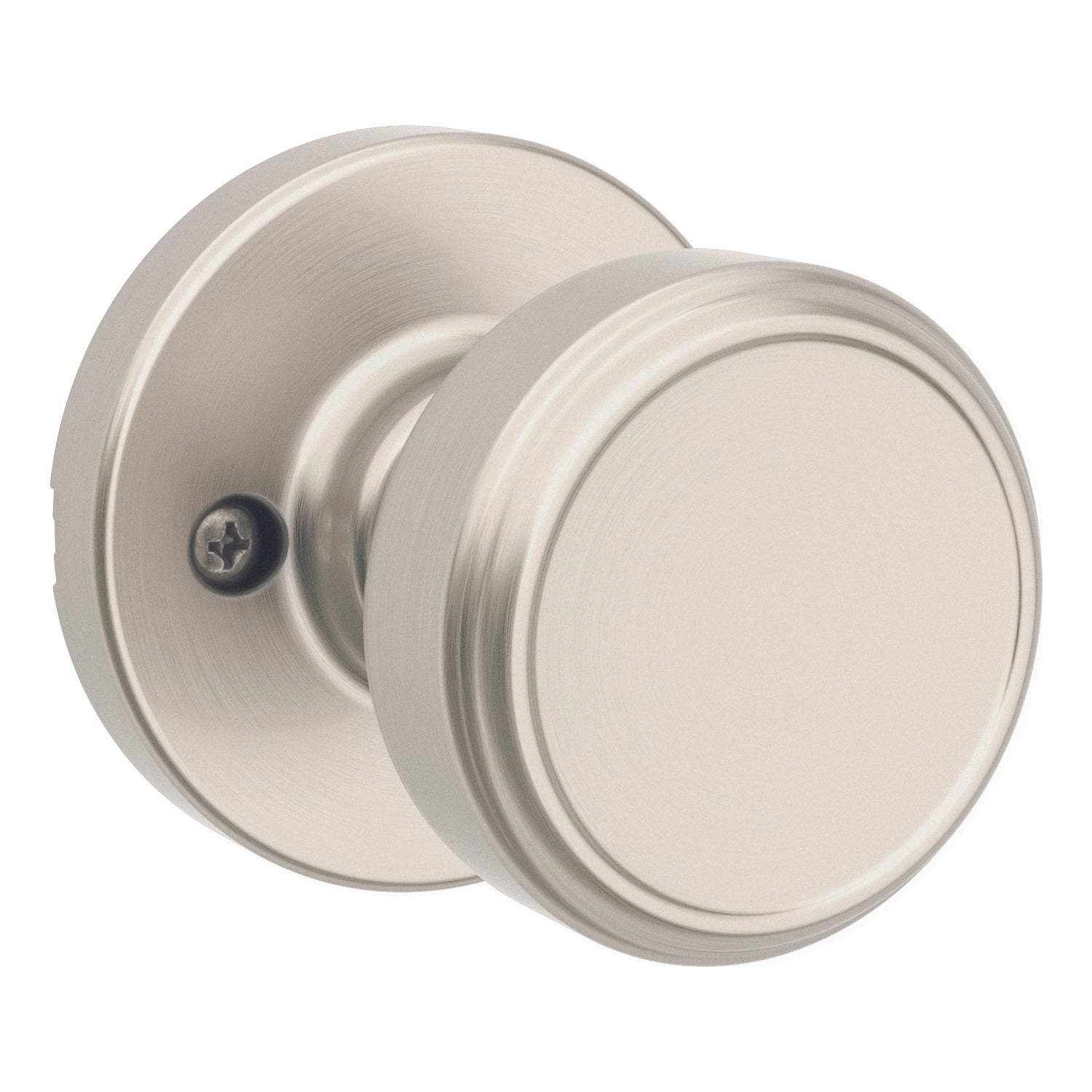 KWIKSET Kwikset 488MNKRDT-15 Maven Knob Half Dummy Lock Satin Nickel