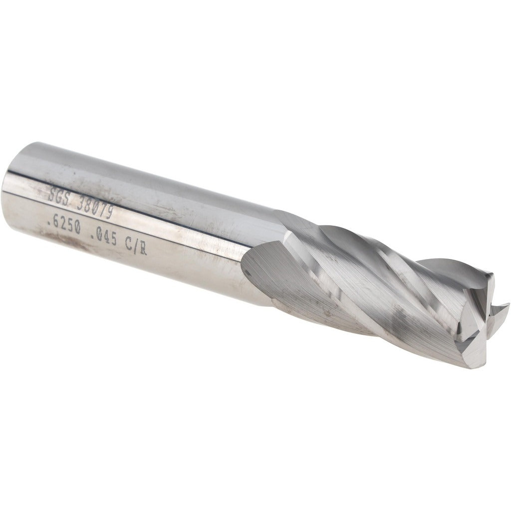 KYOCERA SGS PRECISION TOOLS Sgs 38079 Corner Radius End Mill 5/8 in 4 Flute Carbide