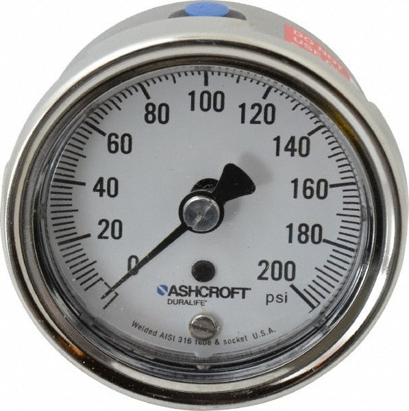 ASHCROFT Ashcroft 94891 Pressure Gauge 200 Psi 2.5 in Npt