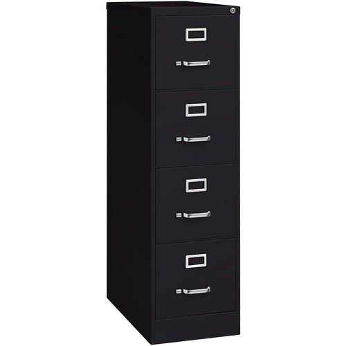 LORELL Lorell LLR60191 4-drawer Vertical File Cabinet Black Steel