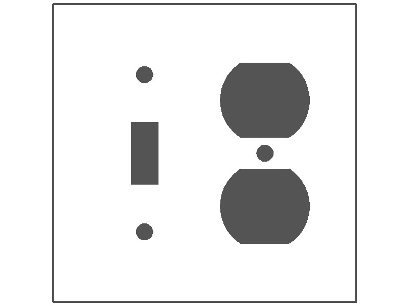 MULBERRY METAL PRODUCTS Mulberry Metal Products 99532 Standard combination wallplate (4.562 x 4.5 in)