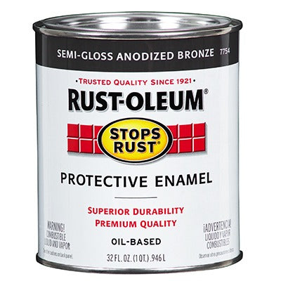 RUST-OLEUM Rust-oleum 7754502 Stops Rust Anodized Bronze Paint Qt