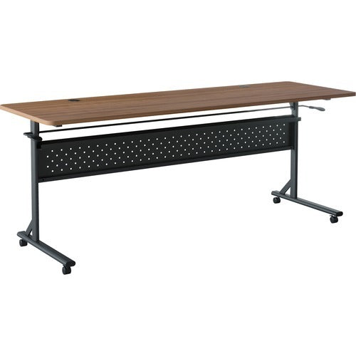 LORELL Lorell LLR60765 Flip Nesting Mobile Table 72x24 Walnut
