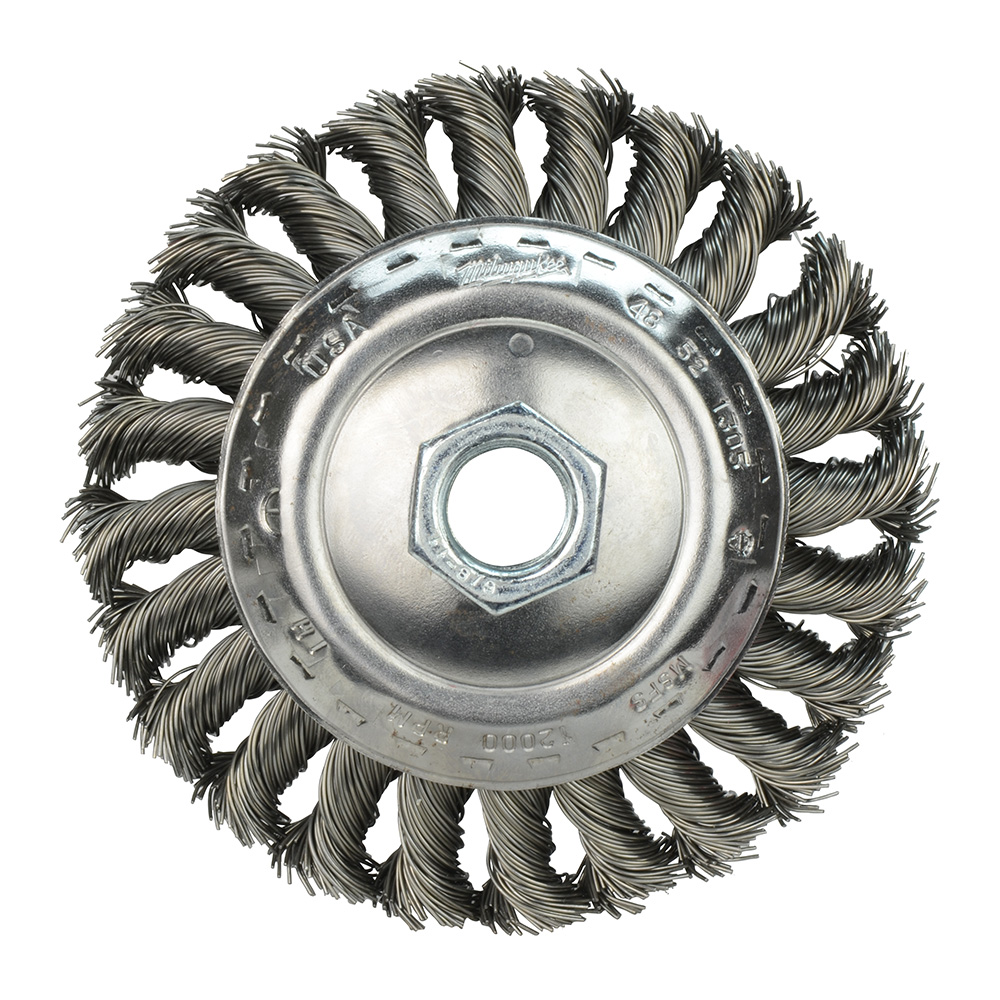 Milwaukee 48-52-1325 Bevel Wheel Brush 4 In. Carbon Steel